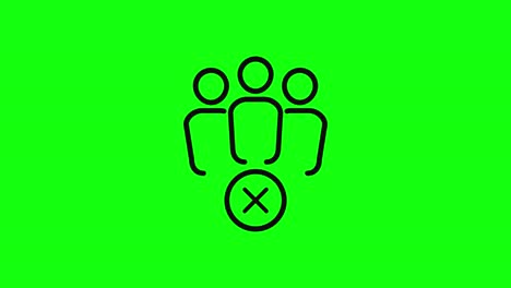 Symbol-Für-Soziale-Distanzierung,-Grüner-Bildschirm